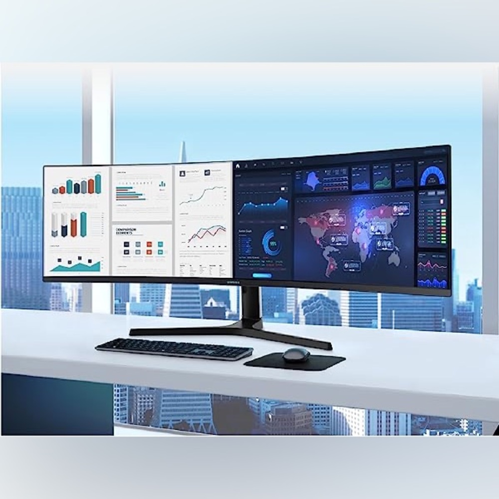 NEW Samsung 49" S95UA Super Ultrawide Dual QHD Monitor, 4ms, QLED, HDR400